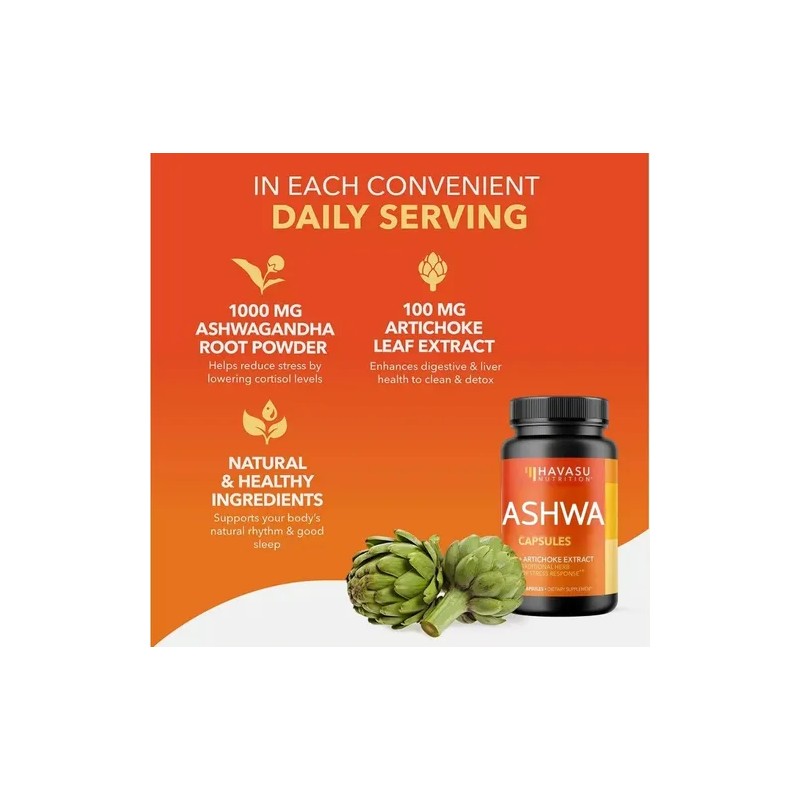 Havasu Ashwa 1000 Mg Con Alcachofa 90 Caps Sfn