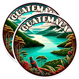 Guatemala Magnet 4 inch 2 Pack Vinyl for Souvenir Gift Refrigerator Fridge Dishwasher ID 44999