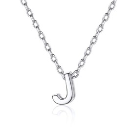 Layered Necklaces for Women Initial Necklace J Necklace Ladies Necklace Letter Necklace Sterling Silver Jewellery Name Necklace 925 Silver Necklace