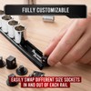 Precision Defined Aluminum Tool Socket Holder 3-Piece Set | Black,