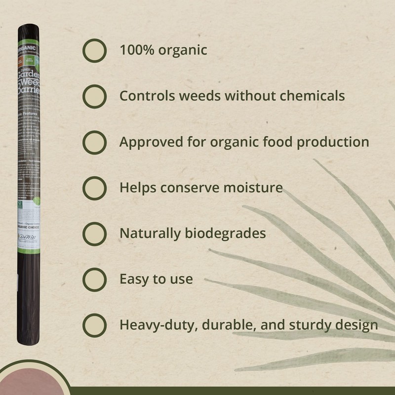 DeWitt Garden Weed Barrier Natural Paper Mulch, Black, 3 x