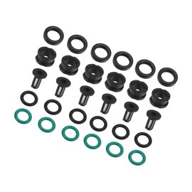 INFINAUTO Fuel Injector O Rings Seals No.06164P8EA00 with Micro Filters Fuel Injector Repair Kit for Honda Odyssey Pilot 2001-2004 Rubber Black (Set of 6) Stylish Design