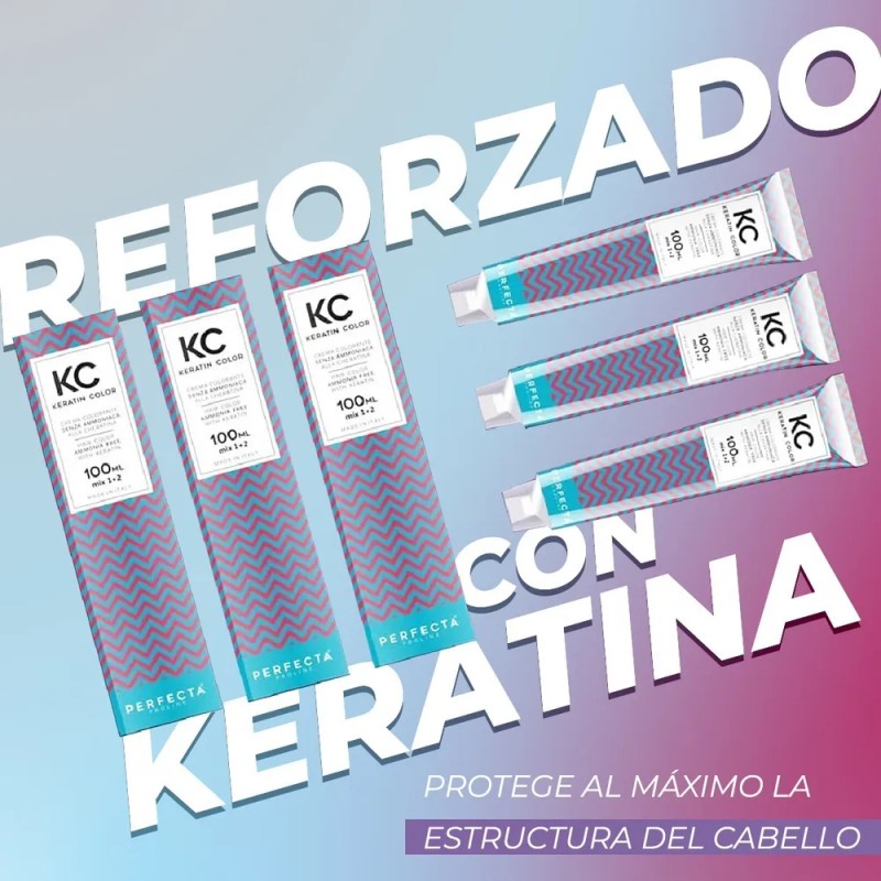 Tinte Profesional De Cabello Keratincolor Sin Amoniaco 100ml 7.5 Rubio