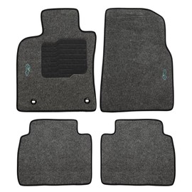 ecoMats Carpet Floor Mats Fit for 2018 to 2024 Toyota Camry, Front and Rear Set, with Safety Locks, Driver Heel Pad, Odorless, Gray