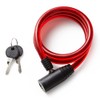 DEKTON DT70335 Bike Lock, Black/Red, 12 mm x 1 m