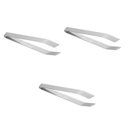 Alipis 3pcs Fish Bone Tweezer Fish Bone Clip Stainless Steel Tweezer Slant Tweezer Flat Tweezers