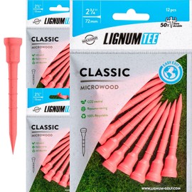 LIGNUM Tee - Classic Golf Tees - Flying Purple72mm - 12 Pieces/Bag (3-Pack)