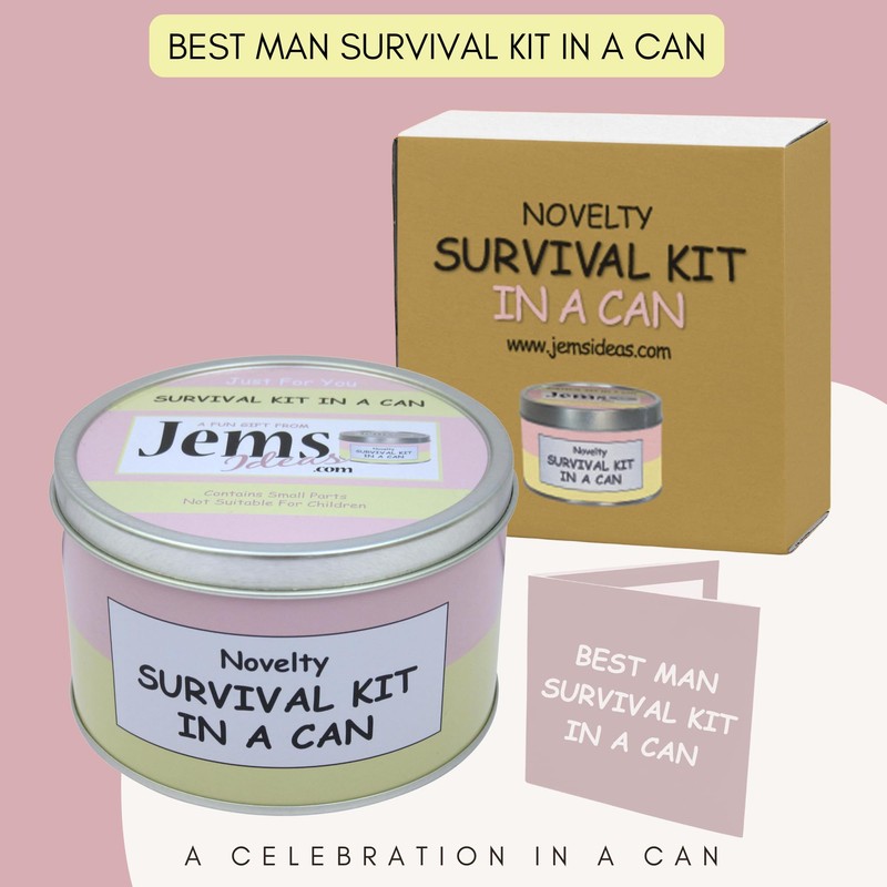 Best Man Survival Kit in a Can – Fun Novelty