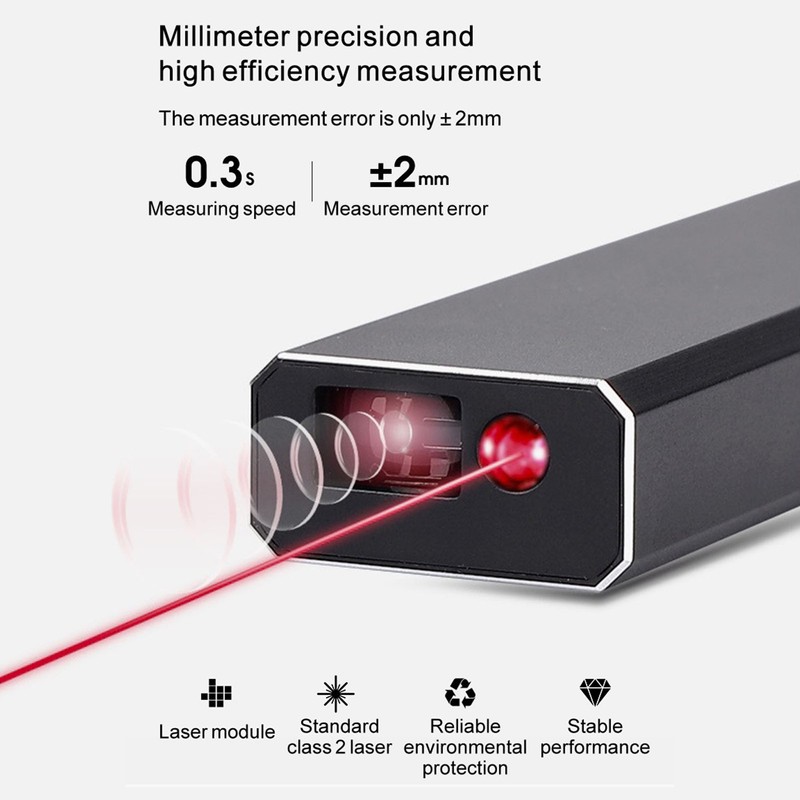 Laser Distance Measure with LCD Backlight 131 Feet High Accuracy