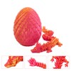 EXQDYNM 3D Printed Mystery Dragon Egg Fidget Toy 15" Crystal