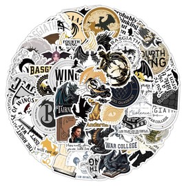 Fourth Wing Sticker 100 PCS Waterproof Cute Animal Dragon Stickers for Laptop Water Bottle Skateboard Luggage Computer Car Motorcycle Bumper Helmet,Vinyl Graffiti Decals for Teens Adults Kids