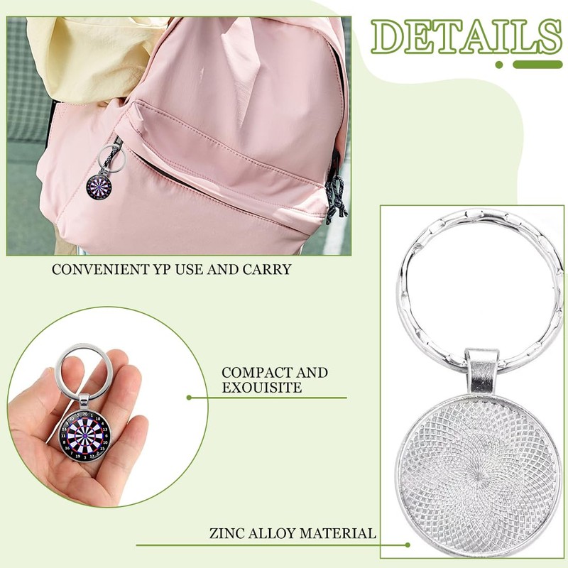 2 Pack Dart Keychains, Dart Gift for Men, Dart Decoration,