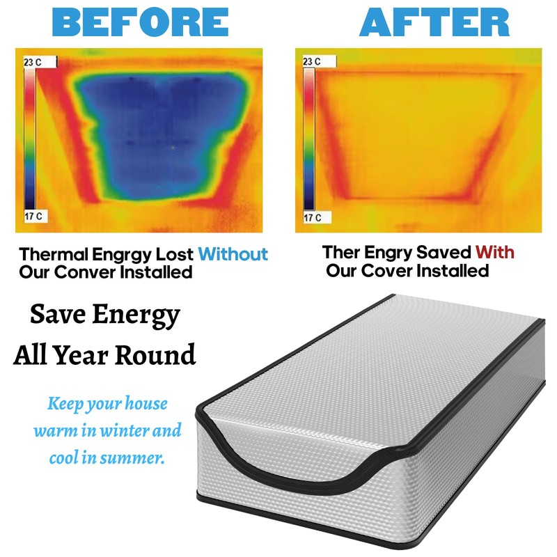 YOUEON Extra Thick Attic Door Insulation Cover 25"x54"x11", Double Bubble
