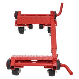 2200lbs Wheel Dolly, 1 Piece Heavy Duty Car Wheel Dolly, Car Skate, Tire Jack Ratcheting Foot Pedal Lift, Ratchet Type Tire Skate Tire Jack for Car Truck RV Trailer (Red)