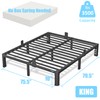 FUIOBYVV 10 Inch King Bed Frame with Rounded Corner and