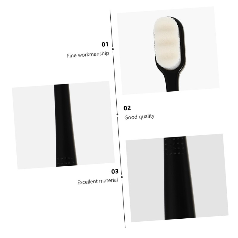 BIUDECO 6Pcs Soft Bristle Toothbrushes for Adults Dual Purpose Oral