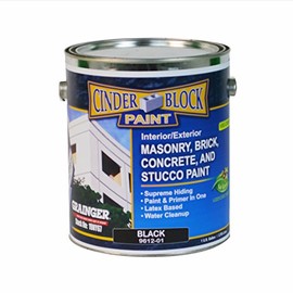 Masonry & Stucco Paint, Black, 1 gal.