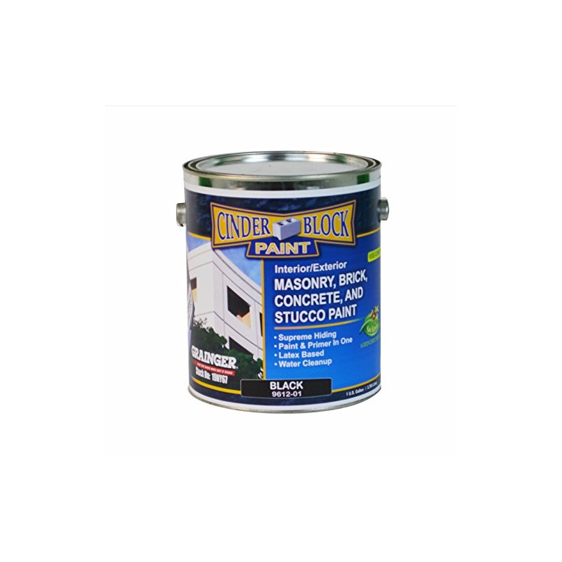 Masonry & Stucco Paint, Black, 1 gal.