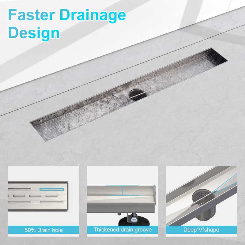 Shower Drain by EMBATHER Linear Shower Drain 36 Inch Floor
