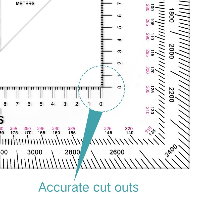Zonon 5 Inch Military Map Protractor Military Style Utm/mgrs Coordinate