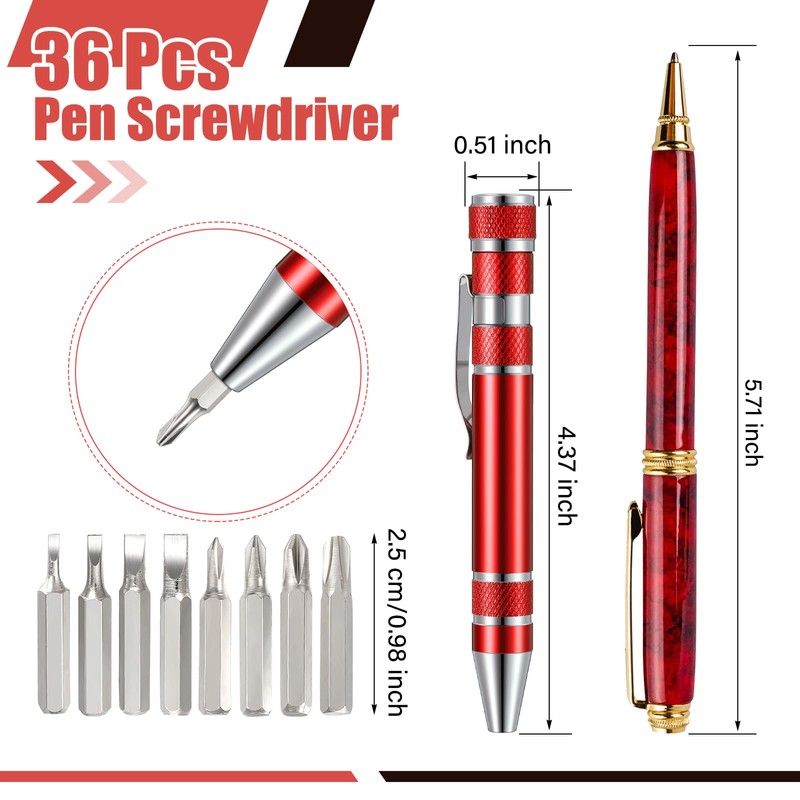 Mudder Pen Screwdriver Gifts Multitool Handy Tool 8 in 1
