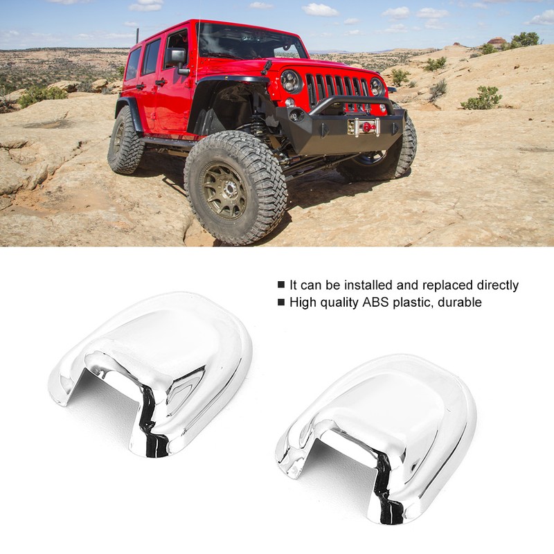 2pcs Car Windshield Wiper Spray Nozzle Trim Cover Protector Fit