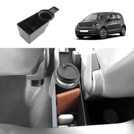 Coleya Centre Console Storage Box Compatible with VW UP/Seat Mii/Skoda Citigo 2013-2024, VW UP Centre Armrest Glove Box, VW UP Accessories, Drink Holder Organiser with Non-Slip Mat