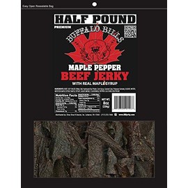 Buffalo Bills 8oz Premium Maple Pepper Beef Jerky Pieces (one half pound bag in random size pieces)