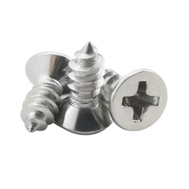Fajoeda Pack of 120 Phillips Wood Screws M4 x 10 mm Countersunk Head Screws Stainless Steel A2 - V2A Full Thread with Countersunk Head Self-Tapping Screws (10 mm to 30 mm Available)