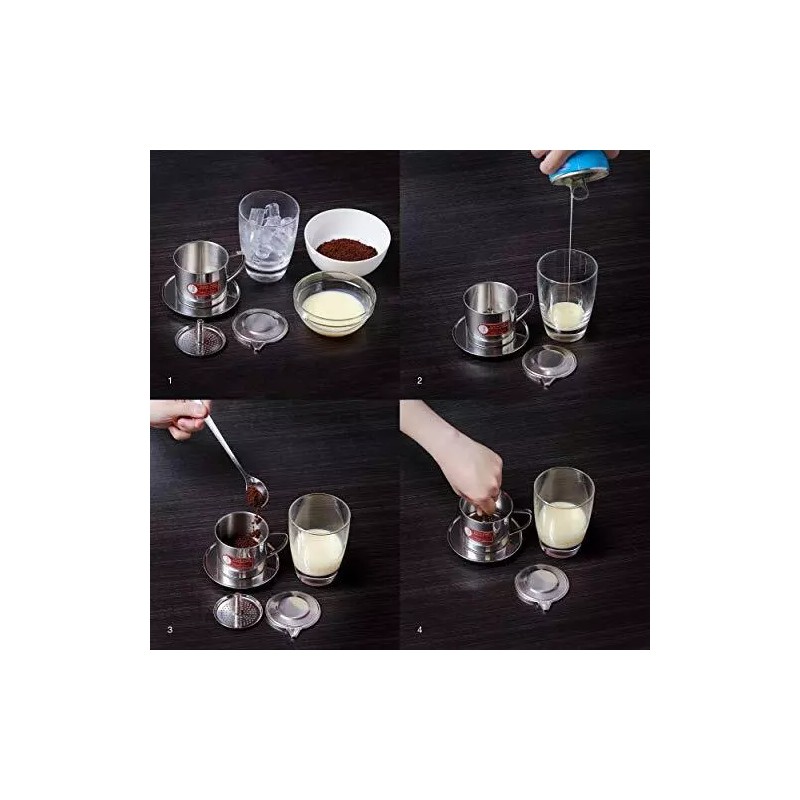 Thang Long Vietnamese Coffee Filter Maker Press. Screw Down Phin