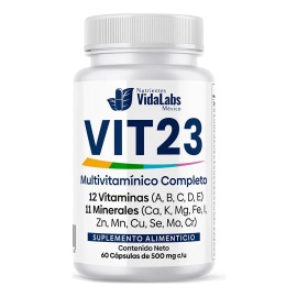 Suplemento VIT 23 Nutrientes Vidalabs México Vitaminas Y Minerales