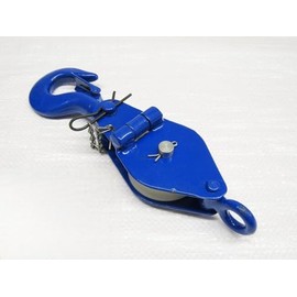 0.25 Ton 63MM London Pattern Snatch Block with Safety Hook & Nylon Sheave (10MM Soft Rope Tested)