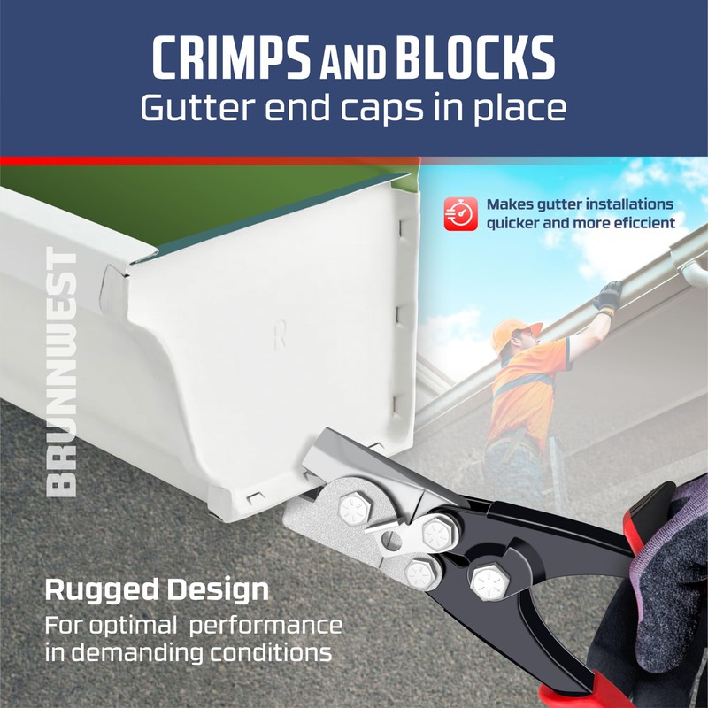 BRUNNWEST Snap Lock Punch Tool for Sheet Metal, Vinyl and