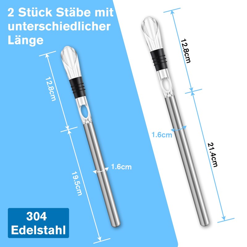 Wine Cooling Stick, Set of 4, Wine Cooler Rod with