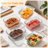 KEKEGO 5Pack 22oz Glass Storage Containers with Lids, Glass Meal
