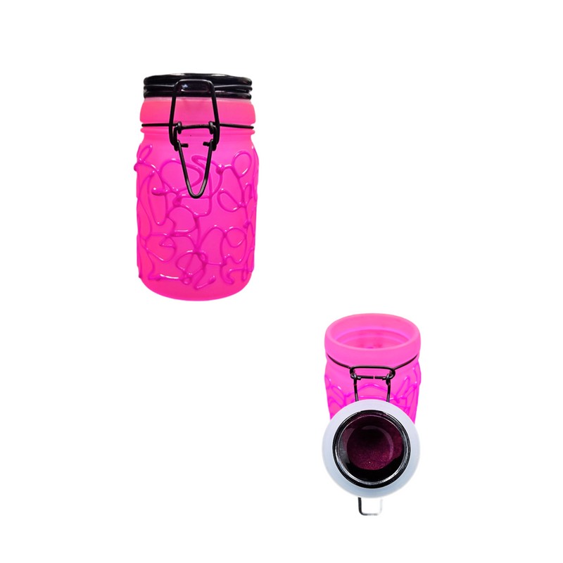 Kitchen 3pc Piece 4.5oz Color Glass Jars with Airtight Lid