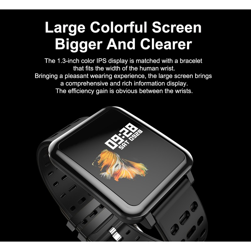 T2 Multifunctional Smart Wristband 1.3in Screen Heart Rate Monitor Fitness