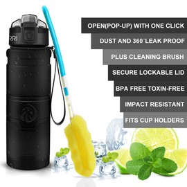 Zorri Sports Water Bottle BPA-Free Tritan School Sports Bottle