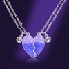 2 pieces, adorable BFF necklaces, best friends heart pendant necklaces