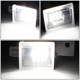 NUVISION LIGHTING NVL-LPL-022 Pair of Grey Housing/Clear Lens LED License Plate Lights Compatible with Silverado/Sierra 1500 2014-2022