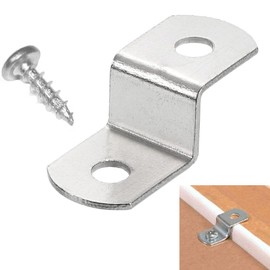 Canvas Clips 8-Pk: (3/8" Offset) or Choose Your Length; Mirror Picture Frame or Artwork Hanging Floater Framing; 8 Screws Included; Glass Panel Metal Retainer Clip