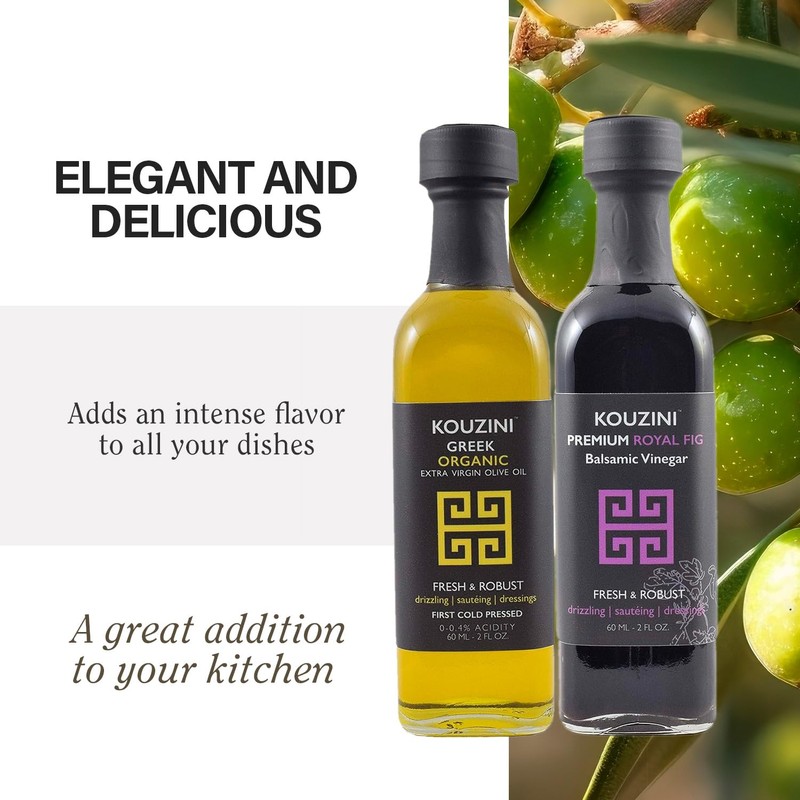 Kouzini Medusa Bundle, Premium Greek Organic Extra Virgin Olive Oil,