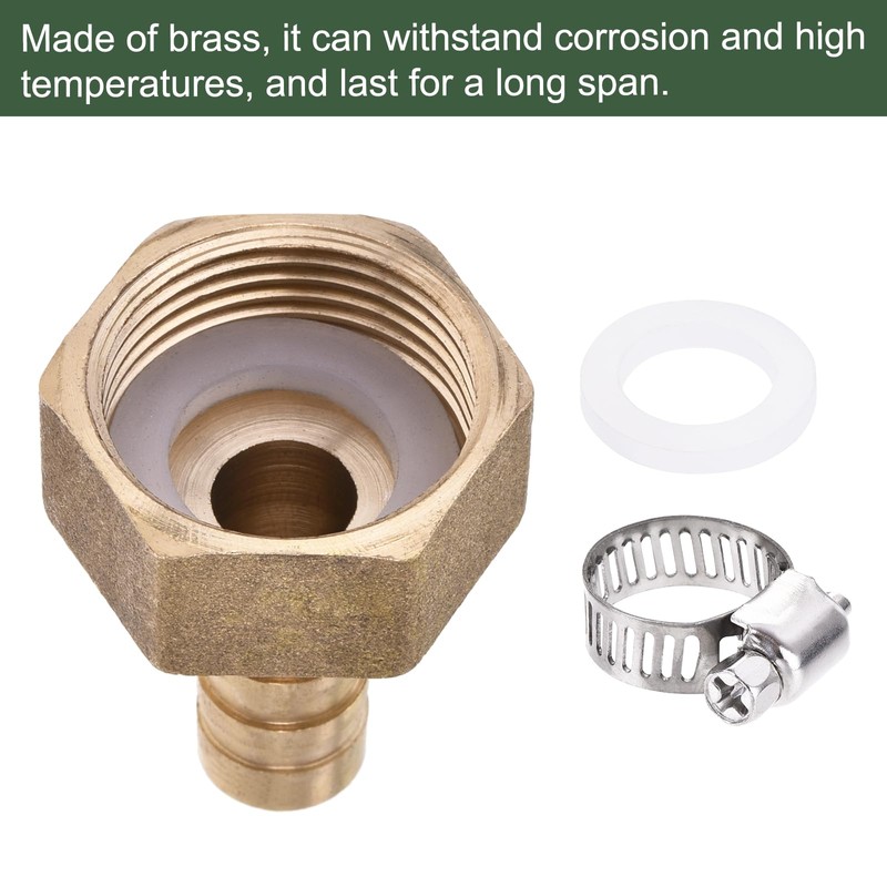 YOKIVE Barb Hose Fitting, Brass Barbed Air Hose Connector Adapter