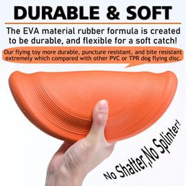 XIGOU Dog Flying Disc - Durable Rubber Flying Disc Dog Toy - 9.25" Indestructible Rubber Dog Flying Discs Flyer Dog Toys - Puncture Resistant & Bite Resistant Extremely - for Medium Large Dogs