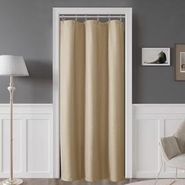 OVZME Cortina de Ducha de Tela de Puesto Taupe 91,4 x 182,8 cm, Cortina de Ducha Suave de Gofre de Tamaño Pequeño para Baño con Textura para Puesto Estrecho, Lavable a Máquina Resistente al Agua
