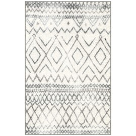 Maples Rugs Abstract Diamond Modern Distressed Kitchen Rugs Non Skid Accent Area Floor Mat [Made in USA], 2'6 x 3'10, Neutral
