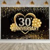 30th Anniversary Backdrop Wedding Anniversary Decorations Backdrop Black Gold 30th