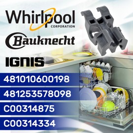 Pack of 2 Lower Dishwasher Basket Bearings 481010600198 481253578098 C00314875 C00314334 for Whirlpool for Ignis for Bauknecht Dishwasher Basket Replacement Parts Warranty 10 Years - MONTERAL