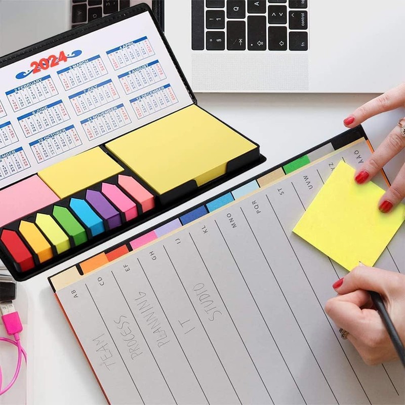 Sticky Notes Set, 2000 Pcs Colorful Self-Stick Memo Note Pads