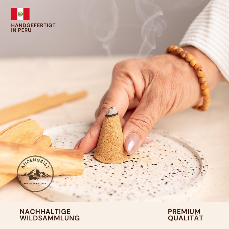 Palo Santo Incense Cones from Peru, Handmade Cones, Premium Sacred